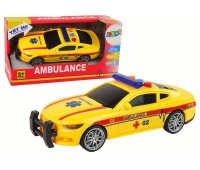 SPORTOWE AUTO AMBULANS ŚW/DŹW ŻÓŁTY NAPĘD, Pojazdy, Zabawki