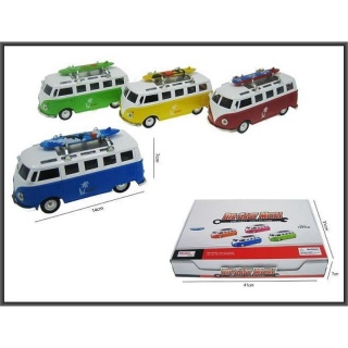 BUS WAKACYJNY OGÓREK 14CM ŚW.DŹW.NAPĘD, Pojazdy, Zabawki