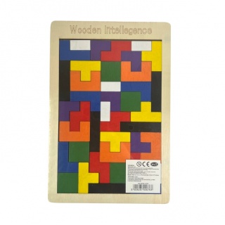 Puzzle drewniane Tetris 30x18,5x1,5 6504, Drewniane, Zabawki
