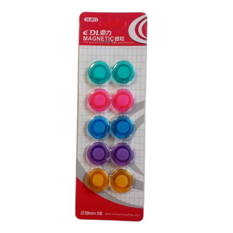 MAGNESY 20mm 10szt, Magnesy, gąbki, spraye do tablic, Prezentacja