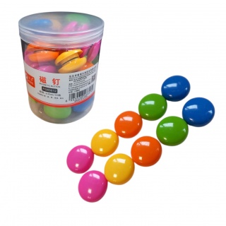 MAGNESY 30mm 50szt LK9-35, Magnesy, gąbki, spraye do tablic, Prezentacja