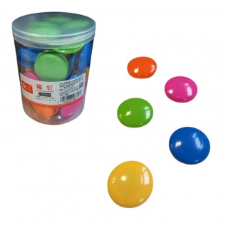 MAGNESY 40mm 50szt LK9-34, Magnesy, gąbki, spraye do tablic, Prezentacja