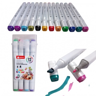 PISAKI 12 KOLOR&Oacute;W, Flamastry, Plastyka