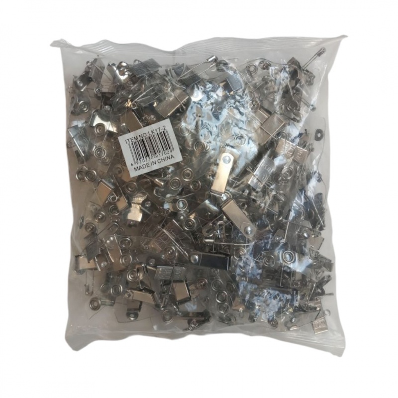 KLIPS DO IDENTYFIKATORA 100szt, Identyfikacja, Prezentacja