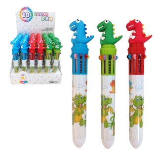 DŁUGOPIS 10 KOLOROWY DRAGON, Długopisy automatyczne, Art. do pisania i korygowania