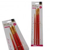 PĘDZLE 104 PŁASKIE KOMPLET 3 szt, Pędzle, Plastyka