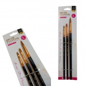 PĘDZLE 109 KOMPLET 3 szt, Pędzle, Plastyka