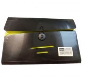 TECZKA B6 12 PRZEGRÓDEK CZARNA 9367, Teczki ofertowe i harmonijkowe, Organizacja dokumentów