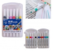 PISAKI AKRYLOWE 12 kolor&oacute;w, Flamastry, Plastyka