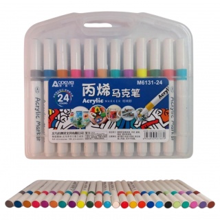 PISAKI AKRYLOWE 24 kolory, Flamastry, Plastyka