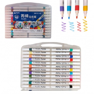 PISAKI AKRYLOWE 48 kolor&oacute;w, Flamastry, Plastyka