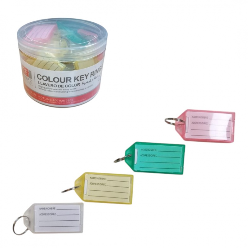 BRELOK DO KLUCZY 24szt PASTEL, Identyfikacja, Prezentacja