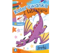 KOLOROWANKA Z TATUAŻEM SMOKI, Kolorowanki, Książeczki