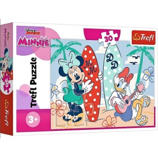 Puzzle 30 - Kolorowa Minnie !!, 30 element&oacute;w, Puzzle