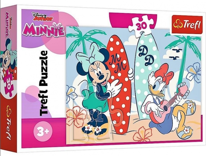 Puzzle 30 - Kolorowa Minnie !!, 30 element&oacute;w, Puzzle
