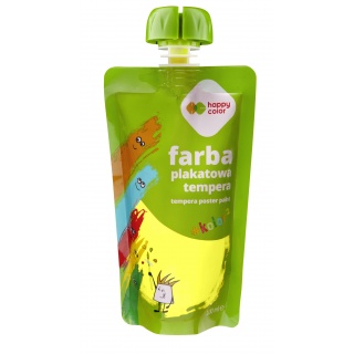 FARBA PLAKATOWA TEMPERA 100ml.NEON.ŻÓŁTA H.COLOR, Farby, Plastyka