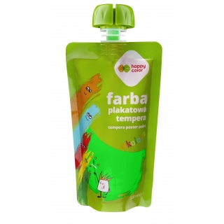 FARBA PLAKATOWA TEMPERA 100ml.NEON.ZIELONA H.COLOR, Farby, Plastyka