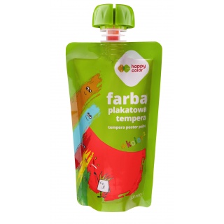FARBA PLAKATOWA TEMPERA 100ml.CZERWONA H.COLOR, Farby, Plastyka