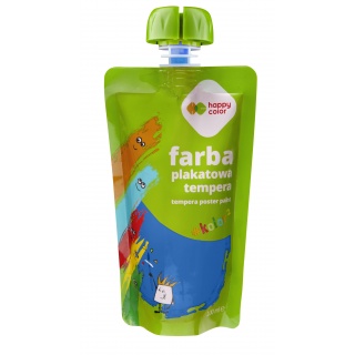 FARBA PLAKATOWA TEMPERA 100ml.NIEBIESKA H.COLOR, Farby, Plastyka