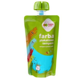FARBA PLAKATOWA TEMPERA 100ml.TURKUSOWA H.COLOR, Farby, Plastyka