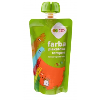 FARBA PLAKATOWA TEMPERA 100ml.POMARAŃCZOWA H.COLOR, Farby, Plastyka