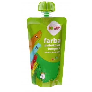 FARBA PLAKATOWA TEMPERA 100ml.ZIELONA H.COLOR, Farby, Plastyka