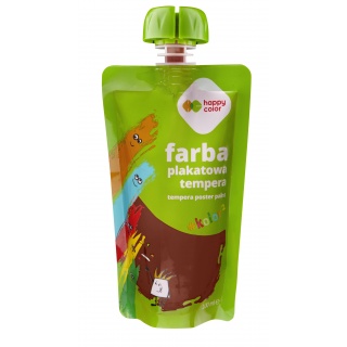 FARBA PLAKATOWA TEMPERA 100ml.BRĄZOWA H.COLOR, Farby, Plastyka