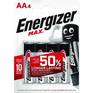 BATERIA ENERGIZER MAX AA E91 /4/, Baterie, akumulatory i ładowarki, Urządzenia biurowe