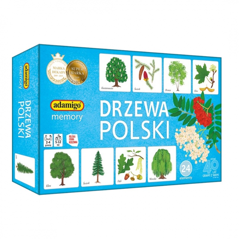 DRZEWA POLSKI - Adamigo memory!, Edukacyjne, Gry