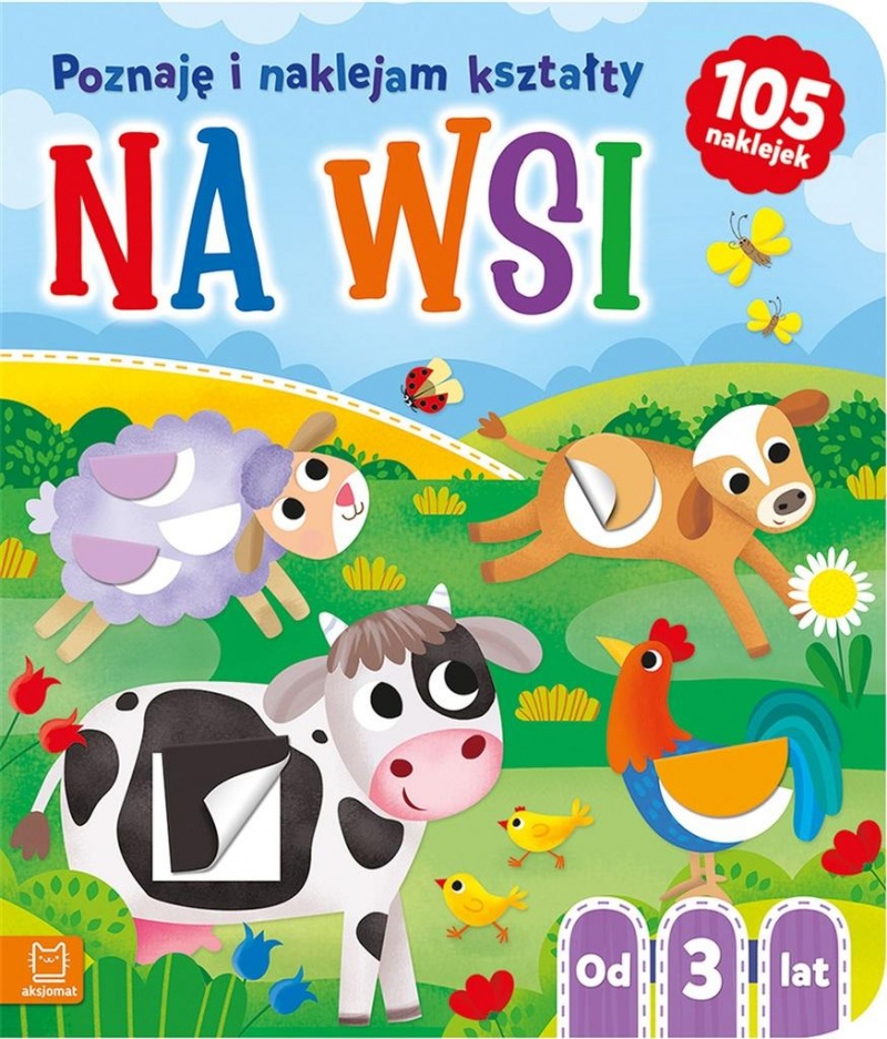Na wsi. Poznaję i naklejam kształty od 3 lat, Edukacyjne, Książeczki