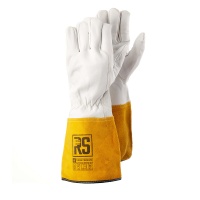 Rękawice RS TIGON PREMIUM, spawalnicze, rozm.8, biało-żółte, Rękawice, Ochrona indywidualna