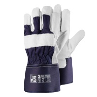 Gloves RS PREMIUM TURR, docker type, size 8, navy blue and white