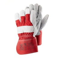 Gloves RS HEAVY, docker type, size 10, red and white