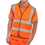 Warning vest BEESWIFT, size XXXL, orange
