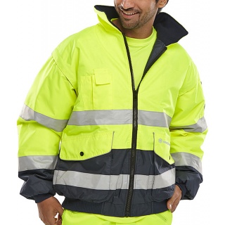 Kurtka ostrzegawcza BEESWIFT Europa, typu bomber, rozm. 3XL, żółta, Kurtki, Ochrona indywidualna