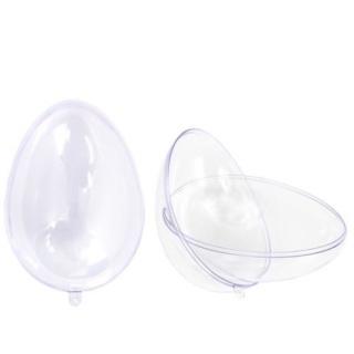 JAJO PLASTIKOWE AKRYLOWE 2 POŁÓWKI 12cm.10szt., Wielkanoc, Art. świąteczne i okolicznościowe