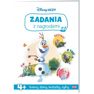 DISNEY UCZY KRAINA LODU ZADANIA Z NAGRODAMI, Edukacyjne, Książeczki