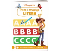 DISNEY UCZY MIX PISZĘ I ZMAZUJĘ LITERY, Edukacyjne, Książeczki