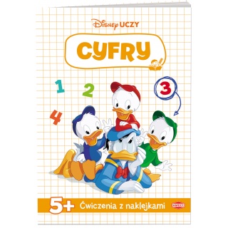 DISNEY UCZY MIKI ĆWICZENIA Z NAKLEJKAMI CYFRY, Edukacyjne, Książeczki