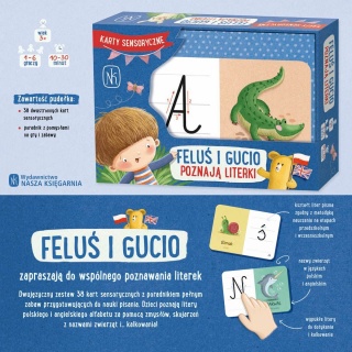 FELUŚ I GUCIO POZNAJĄ LITERKI ZABAWKA, Edukacyjne, Książeczki