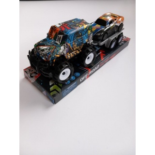 AUTO JEEP Z LAWETĄ 2444, Pojazdy, Zabawki