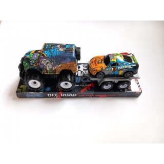 AUTO JEEP Z LAWETĄ 2444, Pojazdy, Zabawki