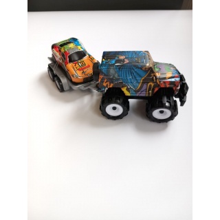 AUTO JEEP Z LAWETĄ 2444, Pojazdy, Zabawki