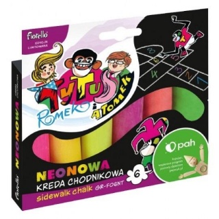 KREDA CHODNIKOWA NEONOWA FIORELLO GR-F06NT 6 kol., Kreda, Plastyka