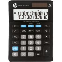 Kalkulator biurowy HP-OC 100 II/INT BX, 12-cyfr. wyświetlacz, 147x103x28mm, czarny, Kalkulatory, Urządzenia i maszyny biurowe