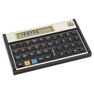 Kalkulator finansowy HP-12C/INT, 120 funkcji, 129x79x15mm, czarny, Kalkulatory, Urządzenia i maszyny biurowe