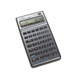 Kalkulator finansowy HP-17BIIPLUS/INT, 250 funkcji, 145x81x16mm, srebrny, Kalkulatory, Urządzenia i maszyny biurowe