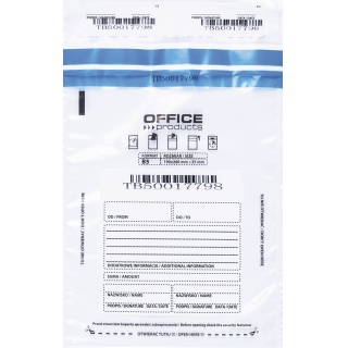 Koperta bezpieczna OFFICE PRODUCTS, B5, 190x260mm, 50szt., transparentna, Koperty, Koperty i akcesoria do wysyłek