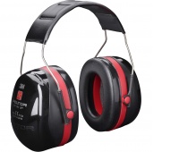 Earmuffs 3M PELTOR Optime III, headband, H540A-411-SV, black/red