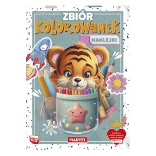 ZBIÓR KOLOROWANEK Z NAKLEJKAMI, Kolorowanki, Książeczki